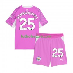 Segunda Equipación del Manchester City Portero Gianluigi Donnarumma 2026-2027 Manga Corta para Niño (Camiseta y pantalón)