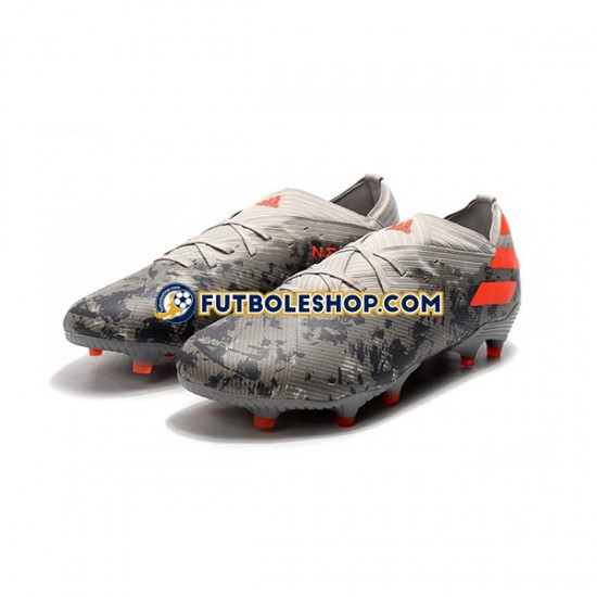 Botas de Fútbol Adidas Nemeziz9.1 FG Gris Naranja Blanco