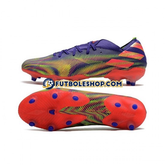 Botas de Fútbol Adidas Nemeziz9.1 FG Precision To Blur Púrpura Rosa Verde