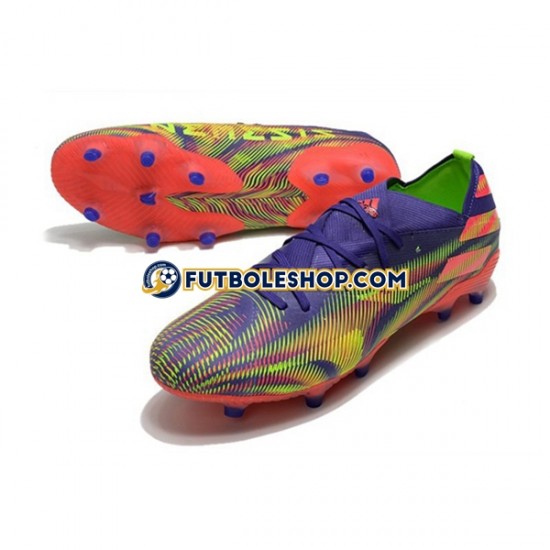 Botas de Fútbol Adidas Nemeziz9.1 FG Precision To Blur Púrpura Rosa Verde