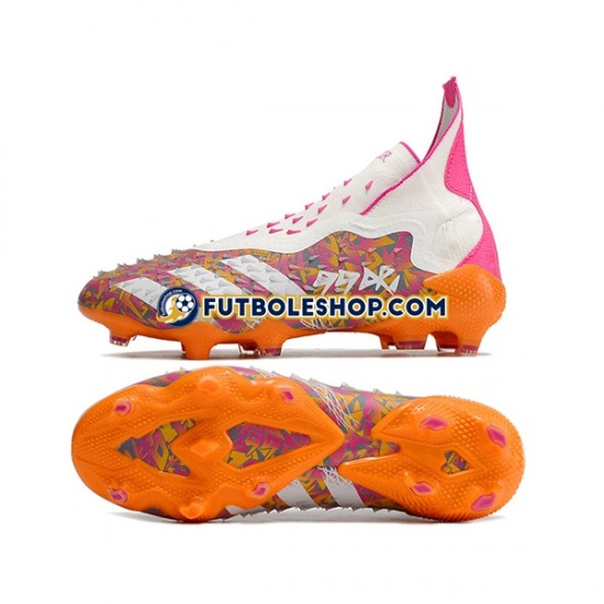 Botas de Fútbol Adidas Predator FREAK FG Púrpura Naranja Blanco