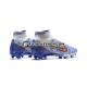 Botas de Fútbol Nike Air Zoom Mercurial Superfly IX Elite FG Oro Azul Blanco