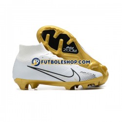 Botas de Fútbol Nike Air Zoom Mercurial Superfly IX Elite FG Oro Blanco