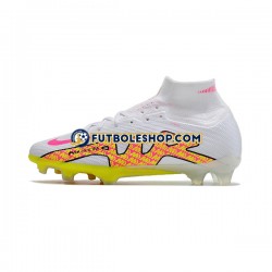 Botas de Fútbol Nike Air Zoom Mercurial Superfly IX Elite FG Rosa Amarillo Blanco