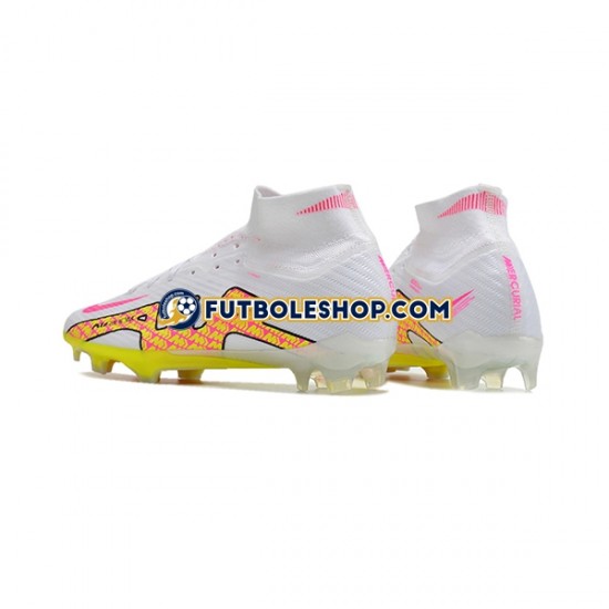 Botas de Fútbol Nike Air Zoom Mercurial Superfly IX Elite FG Rosa Amarillo Blanco