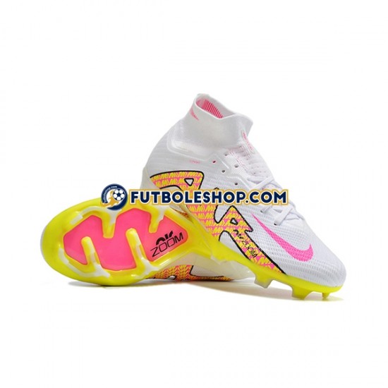 Botas de Fútbol Nike Air Zoom Mercurial Superfly IX Elite FG Rosa Amarillo Blanco