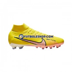 Botas de Fútbol Nike Air Zoom Mercurial Superfly IX Pro AG Pro AG Pro Lucent Rosa Amarillo
