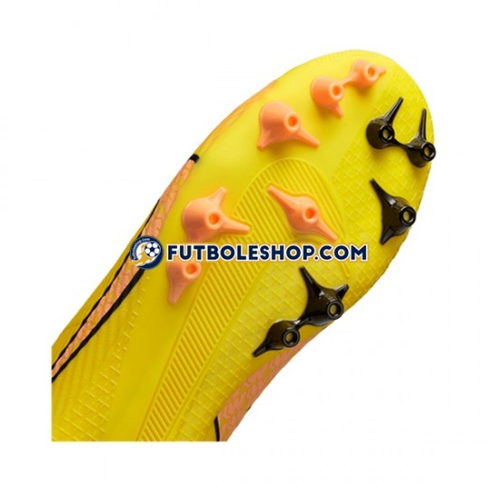 Botas de Fútbol Nike Air Zoom Mercurial Vapor XV Academy AG Lucent Rosa Amarillo