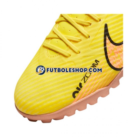 Botas de Fútbol Nike Air Zoom Mercurial Vapor XV Academy TF Lucent Rosa Amarillo