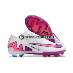 Botas de Fútbol Nike Air Zoom Mercurial Vapor XV Elite AG Púrpura Rosa Blanco