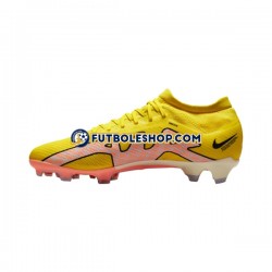 Botas de Fútbol Nike Air Zoom Mercurial Vapor XV Pro FG Lucent Rosa Amarillo