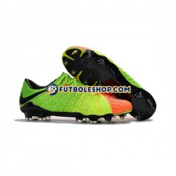 Botas de Fútbol Nike HyperVenom Phantom III Elite FG Naranja Verde