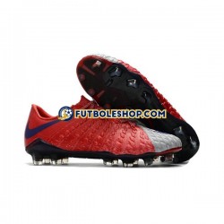 Botas de Fútbol Nike HyperVenom Phantom III Elite FG Rojo Gris