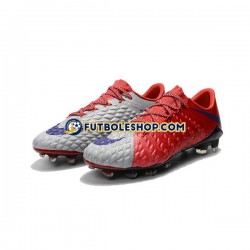 Botas de Fútbol Nike HyperVenom Phantom III Elite FG Rojo Gris