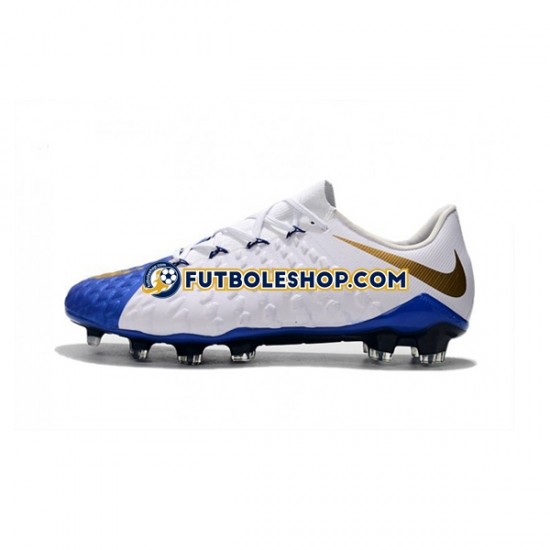 Botas de Fútbol Nike Neymar HyperVenom Phantom 3 Elite FG Azul Amarillo Blanco