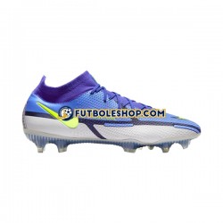 Botas de Fútbol Nike Phantom GT2 Recharge Elite DF FG Gris Azul Amarillo