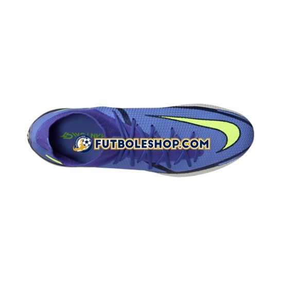 Botas de Fútbol Nike Phantom GT2 Recharge Elite DF FG Gris Azul Amarillo