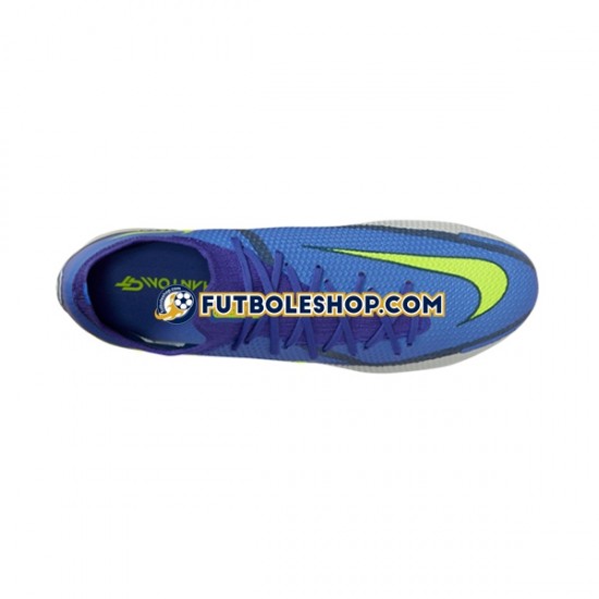 Botas de Fútbol Nike Phantom GT2 Recharge Elite FG Gris Azul Amarillo