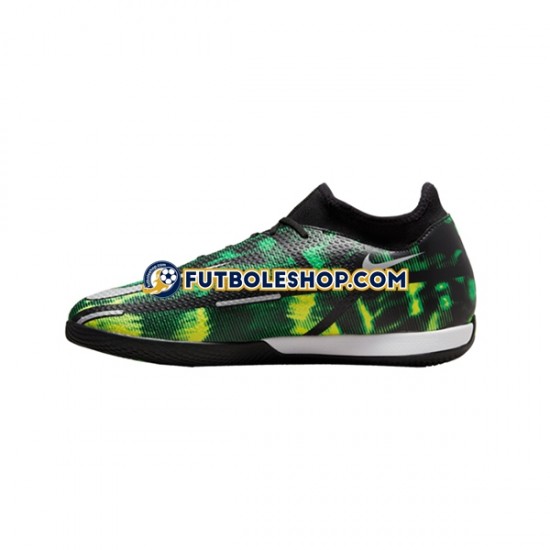 Botas de Fútbol Nike Phantom GT2 Shockwave Academy DF IC Halle Gris Verde Negro