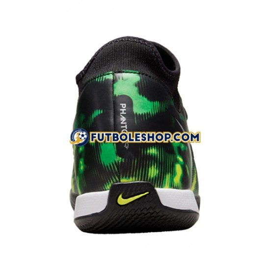 Botas de Fútbol Nike Phantom GT2 Shockwave Academy DF IC Halle Gris Verde Negro