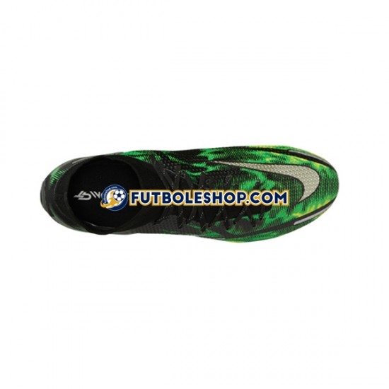 Botas de Fútbol Nike Phantom GT2 Shockwave Elite DF FG Gris Verde Negro