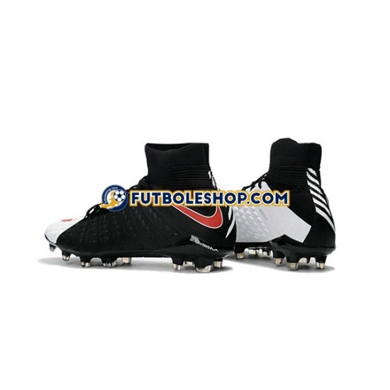 Botas de Fútbol Nike Phantom Hypervenom 3 Elite DF FG Rojo Blanco Negro