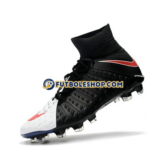 Botas de Fútbol Nike Phantom Hypervenom 3 Elite DF FG Rojo Blanco Negro