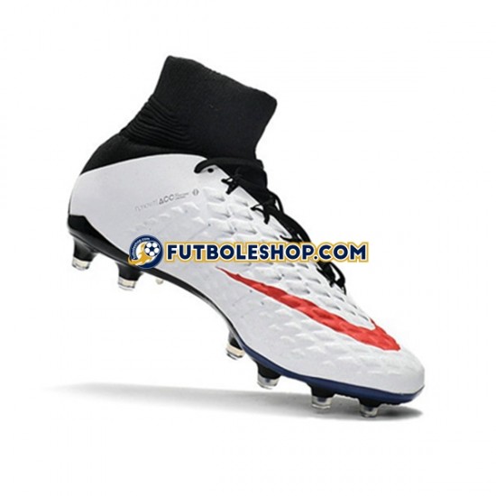 Botas de Fútbol Nike Phantom Hypervenom 3 Elite DF FG Rojo Blanco Negro