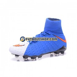 Botas de Fútbol Nike Phantom Hypervenom 3 Elite DF FG Rojo Azul Blanco