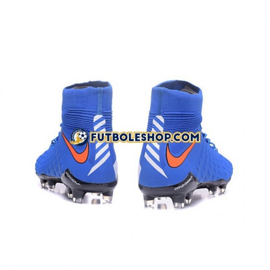 Botas de Fútbol Nike Phantom Hypervenom 3 Elite DF FG Rojo Azul Blanco