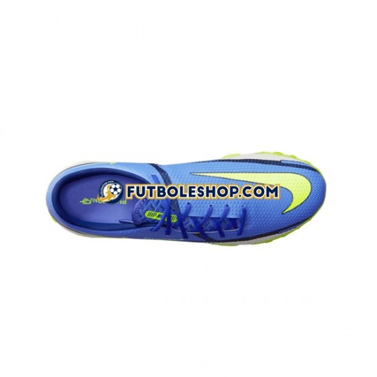 Botas de Fútbol Nike React Phantom GT2 Recharge Pro TF Gris Azul Amarillo