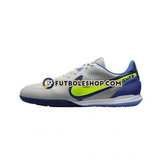 Botas de Fútbol Nike React Tiempo Legend IX Recharge Pro IC Halle Gris Azul Amarillo