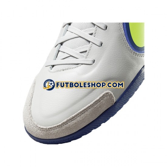 Botas de Fútbol Nike Tiempo Legend IX Recharge Academy IC Halle Gris Azul Amarillo