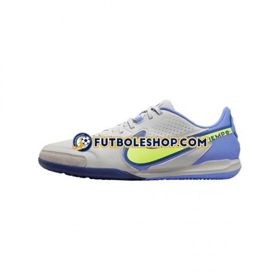 Botas de Fútbol Nike Tiempo Legend IX Recharge Academy IC Halle Gris Azul Amarillo