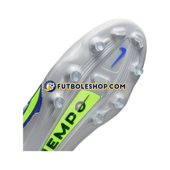 Botas de Fútbol Nike Tiempo Legend IX Recharge Elite FG Gris Azul Amarillo Blanco