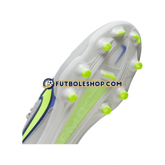 Botas de Fútbol Nike Tiempo Legend IX Recharge Pro FG Gris Azul Amarillo