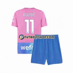 Tercera Equipación del AC Milan Christian Pulisic 11 2023-2024 Manga Corta para Niño (Camiseta y pantalón)