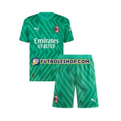 Primera Equipación del AC Milan Portero 2023-2024 Manga Corta para Niño (Camiseta y pantalón)