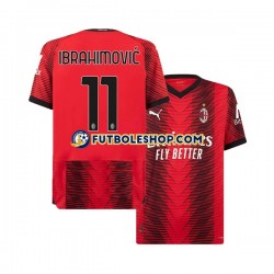 Primera Equipación del AC Milan Ibrahimovic 11 2023-2024 Manga Corta para Hombre