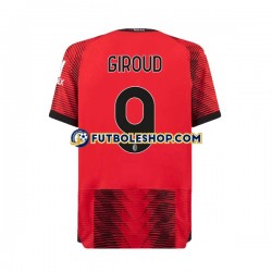 Primera Equipación del AC Milan Olivier Giroud 9 2023-2024 Manga Corta para Hombre
