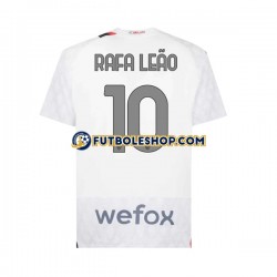 Segunda Equipación del AC Milan Rafael Leao 10 2023-2024 Manga Corta para Hombre