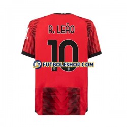 Primera Equipación del AC Milan Rafael Leao 10 2023-2024 Manga Corta para Hombre