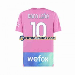 Tercera Equipación del AC Milan Rafael Leao 10 2023-2024 Manga Corta para Hombre