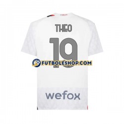 Segunda Equipación del AC Milan Theo 19 2023-2024 Manga Corta para Hombre