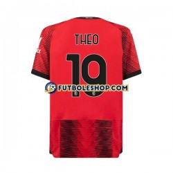 Primera Equipación del AC Milan Theo Hernandez 19 2023-2024 Manga Corta para Hombre