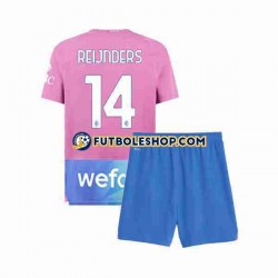 Tercera Equipación del AC Milan Tijjani Reijnders 14 2023-2024 Manga Corta para Niño (Camiseta y pantalón)