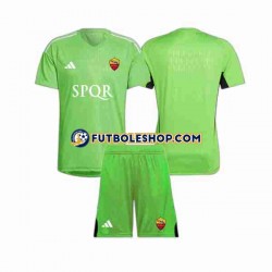 Segunda Equipación del AS Roma Portero 2023-2024 Manga Corta para Niño (Camiseta y pantalón)