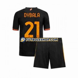 Tercera Equipación del AS Roma Paulo Dybala 21 2023-2024 Manga Corta para Niño (Camiseta y pantalón)