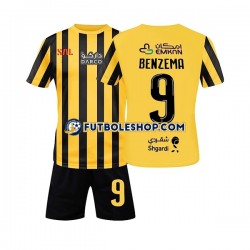 Primera Equipación del Al-Ittihad Benzema 9 2022-2023 Manga Corta para Niño (Camiseta y pantalón)