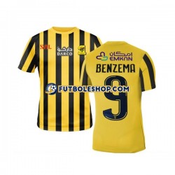 Primera Equipación del Al-Ittihad Benzema 9 2022-2023 Manga Corta para Hombre
